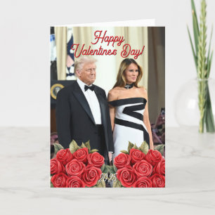 Cartes Pour Fêtes Annuelles Melania et Donald Trump 2025 Saint-Valentin
