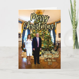 Cartes Pour Fêtes Annuelles Melania et le président Donald Trump Christmas Car