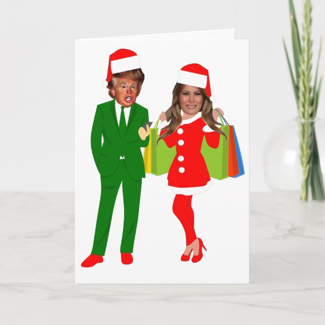 Cartes Pour Fêtes Annuelles melania père Noël trump (Devant)