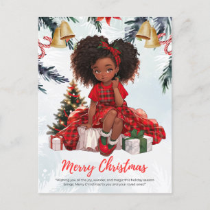 Cartes Pour Fêtes Annuelles Melanin Noël Black Girl Magic Xmas Magic Fun