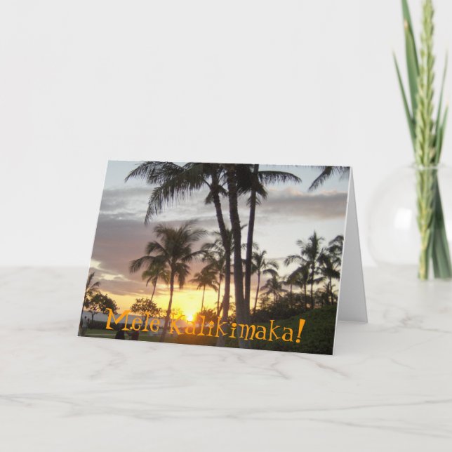 Cartes Pour Fêtes Annuelles Mele Kalikimaka ! (Devant)