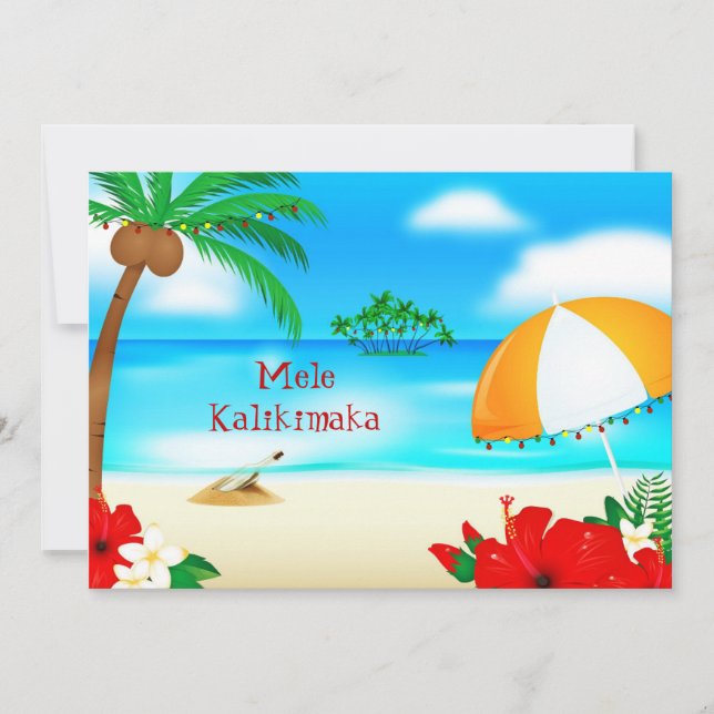 Cartes Pour Fêtes Annuelles Mele Kalikimaka (Devant)