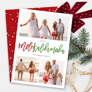 Cartes Pour Fêtes Annuelles Mele Kalikimaka 3 Photo Collage de Noël moderne