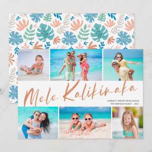 Cartes Pour Fêtes Annuelles Mele Kalikimaka 6 Photo Collage Noël