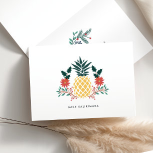 Cartes Pour Fêtes Annuelles Mele Kalikimaka Ananas de Noël hawaïen