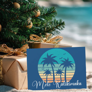 Cartes Pour Fêtes Annuelles Mele Kalikimaka Beach Sunset Company Noël