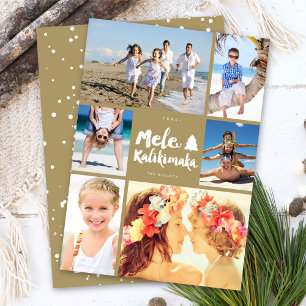 Cartes Pour Fêtes Annuelles Mele Kalikimaka Brosse Noël 6 Photo Collage