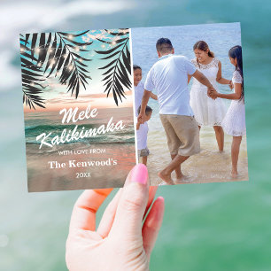 Cartes Pour Fêtes Annuelles Mele Kalikimaka   Christmas Beach