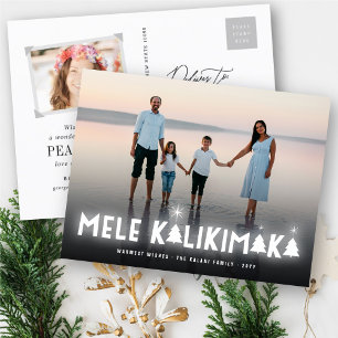 Cartes Pour Fêtes Annuelles Mele Kalikimaka Étoiles Lumineuses Photo de Noël m