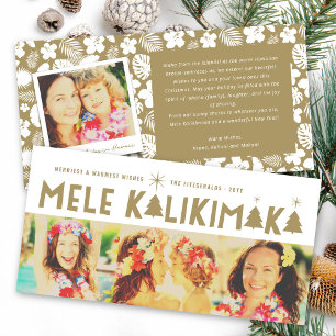 Cartes Pour Fêtes Annuelles Mele Kalikimaka Glow Christmas 3 Photo Collage