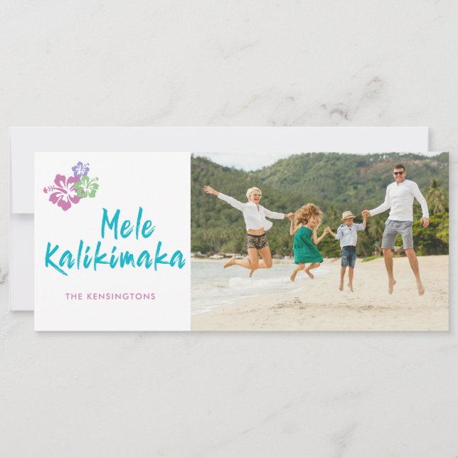 Cartes Pour Fêtes Annuelles Mele Kalikimaka Hawaii photo de Noël (Devant)