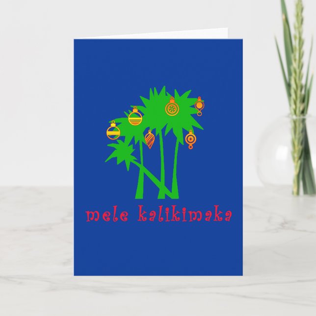 Cartes Pour Fêtes Annuelles Mele Kalikimaka Hawaiian Christmas Appareils (Devant)