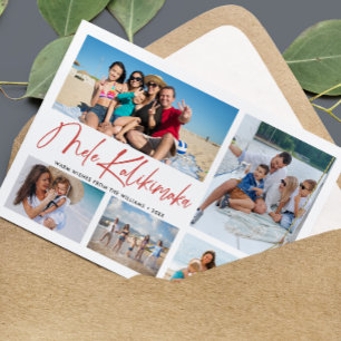 Cartes Pour Fêtes Annuelles Mele Kalikimaka Hawaiian Christmas Photo Collage