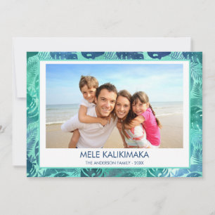 CARTES POUR FÊTES ANNUELLES MELE KALIKIMAKA HAWAIIAN TROPICAL BEACH PHOTO