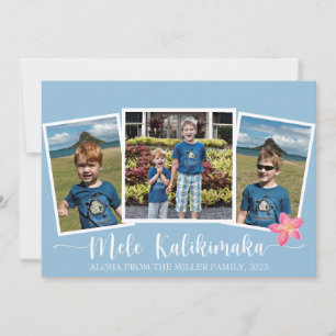 Cartes Pour Fêtes Annuelles Mele Kalikimaka Joyeuse Plumeria de Noël
