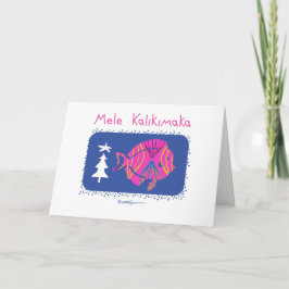 Cartes Pour Fêtes Annuelles Mele Kalikimaka (Joyeux Noël : Hawaïen) POISSON,