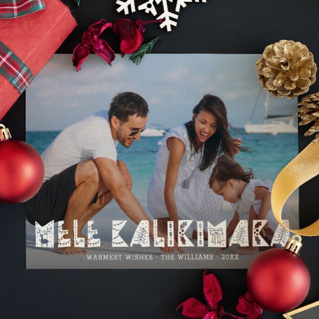Cartes Pour Fêtes Annuelles Mele Kalikimaka Photo moderne Hawaiian (Créateur téléchargé)