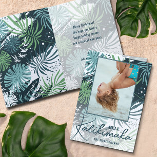Cartes Pour Fêtes Annuelles Mele Kalikimaka Photo Plié Tropical