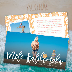 Cartes Pour Fêtes Annuelles Mele Kalikimaka Script photo de Noël