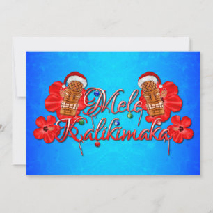 Cartes Pour Fêtes Annuelles Mele Kalikimaka Tiki Hawaiian Christmas
