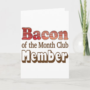 Cartes Pour Fêtes Annuelles Membre du Club Bacon