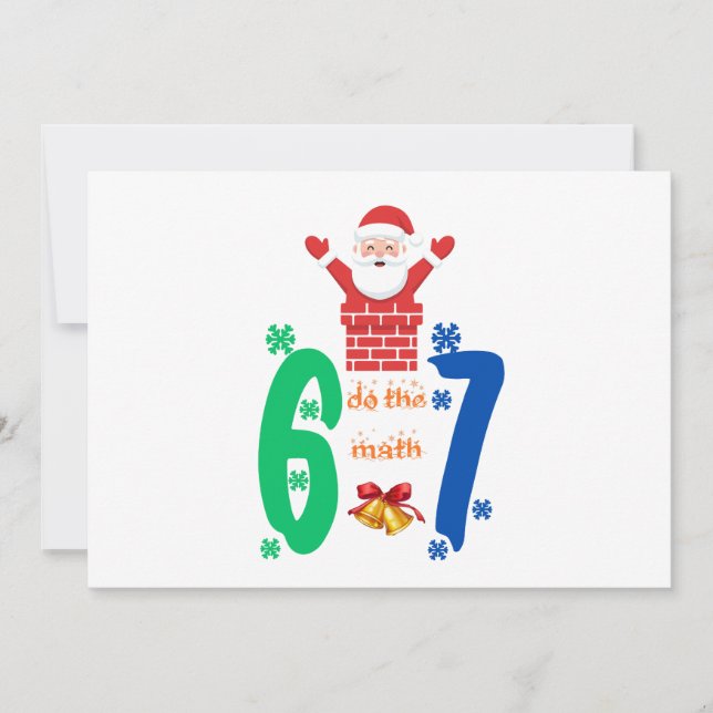 Cartes Pour Fêtes Annuelles Meme de Noël Do The Math 67 (Devant)