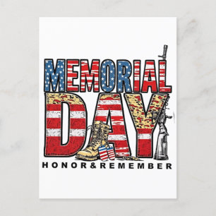 Cartes Pour Fêtes Annuelles Mémorial Day Honor & Souvenez-vous du drapeau amér