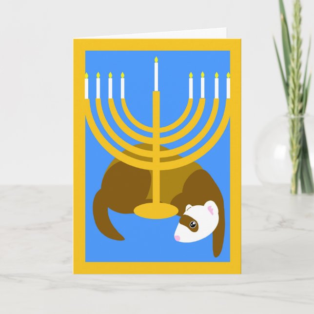 Cartes Pour Fêtes Annuelles Menorah (Devant)