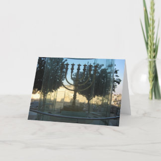 Cartes Pour Fêtes Annuelles Ménorah d'or