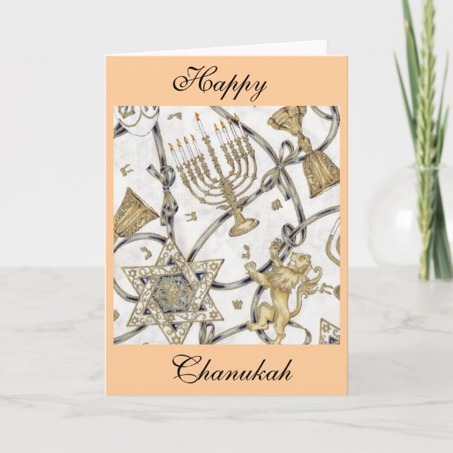 Cartes Pour Fêtes Annuelles Menorah Hannukah (Devant)