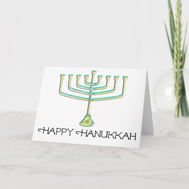 Cartes Pour Fêtes Annuelles Menorah Happy Hanoukka Greeting Card (Devant)