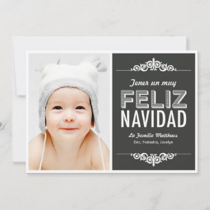Cartes Pour Fêtes Annuelles mensaje de vacaciones de Navidad tarjetas con foto