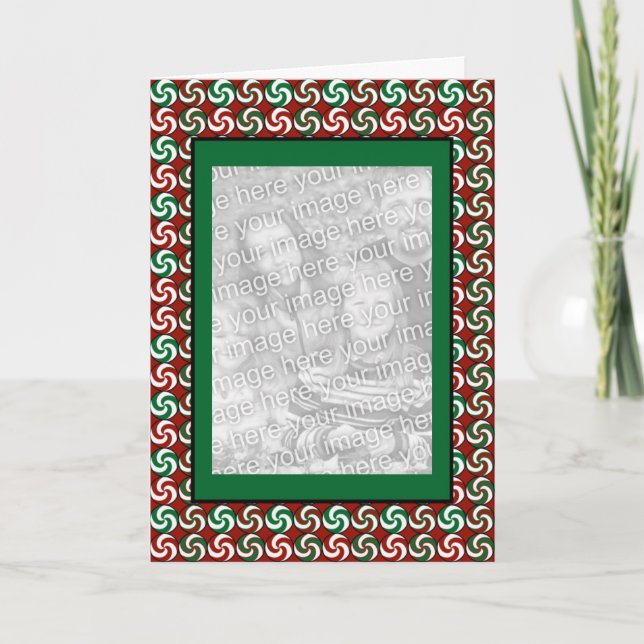 Cartes Pour Fêtes Annuelles Menthes poivrées verticales (Devant)