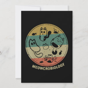 Cartes Pour Fêtes Annuelles Méowcrobiologie Microbiologie Science Funny Chat L