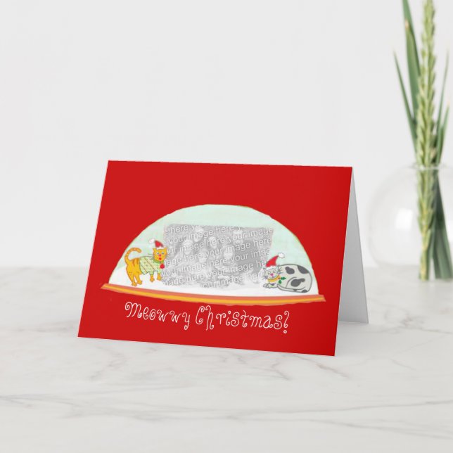 Cartes Pour Fêtes Annuelles Meowwwwy Noël ! (Devant)