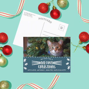 Cartes Pour Fêtes Annuelles Méowy Christmas Cat Holiday Photo