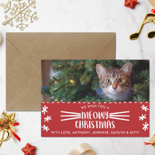 Cartes Pour Fêtes Annuelles Méowy Christmas Cat Holiday Photo
