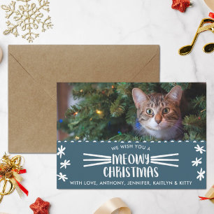 Cartes Pour Fêtes Annuelles Méowy Christmas   Cat Holiday Photo