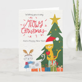 Cartes Pour Fêtes Annuelles Meowy Christmas Cats