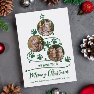 Cartes Pour Fêtes Annuelles Meowy Christmas Chat Pet 3 Photo