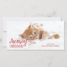 Cartes Pour Fêtes Annuelles Meowy Christmas Chat Pet Photo