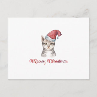 Cartes Pour Fêtes Annuelles Meowy Christmas Design pour Amoureux de les chats