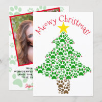 Meowy Christmas Jote Amusant Empreinte de patte Tr