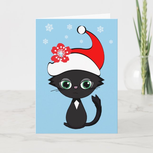 Cartes Pour Fêtes Annuelles Meowy Noël du chat (Devant)