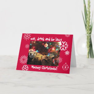 Cartes Pour Fêtes Annuelles Meowy x-mas