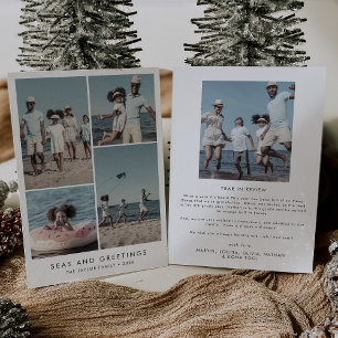 Cartes Pour Fêtes Annuelles Mer Chic et salutations Année en revue 5 Photo