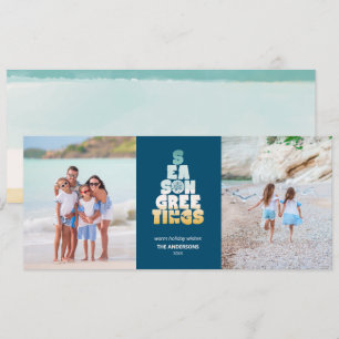 Cartes Pour Fêtes Annuelles Mer De Plage Et Salutations