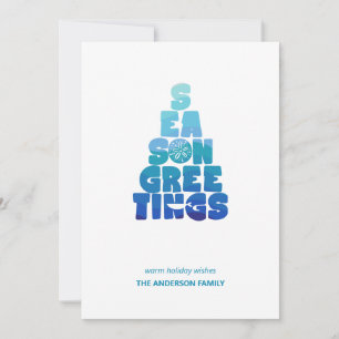 Cartes Pour Fêtes Annuelles Mer De Plage Et Salutations