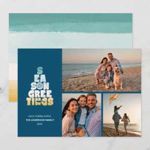 Cartes Pour Fêtes Annuelles Mer De Plage Et Salutations