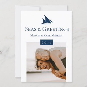Cartes Pour Fêtes Annuelles Mer et salutations photo unique